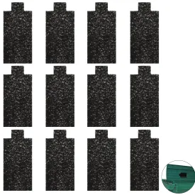 (12-Pack, Black) Carbon Cotton Cat Litter Box Replacment Filters Compatible with Pet Zone Semi Automatic Cat Litter Box Filters for Absorbing Odors Control Damp from Pets
