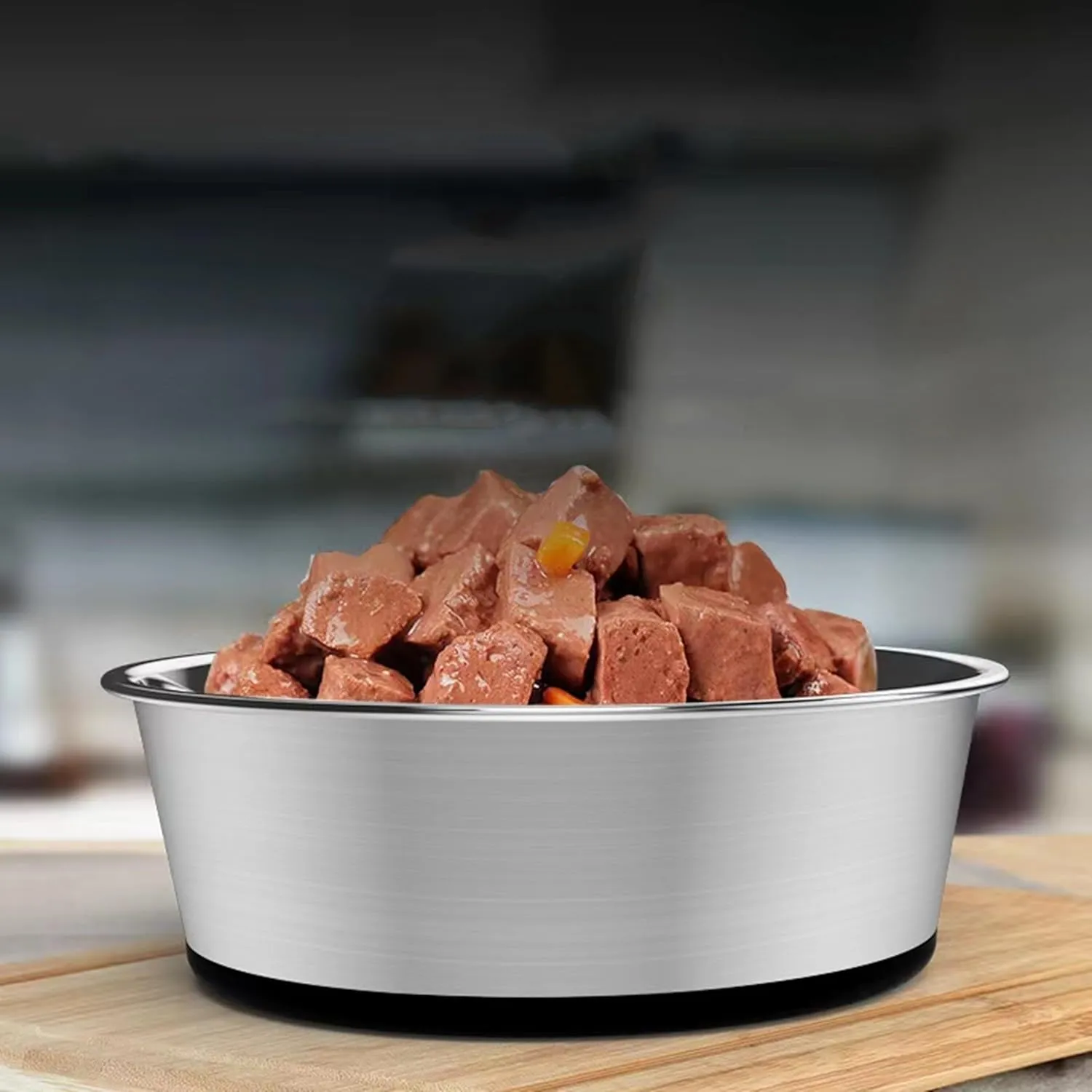 2 Packs Stainless Steel Metal Dog/Cat Bowl & Waterproof Pet Feeding Silicone Mats with High Lips,Rubber Base Anti Slip Heavy-Duty Bowl,mats for Controlling Water and Food Spills to Protect The Floor.