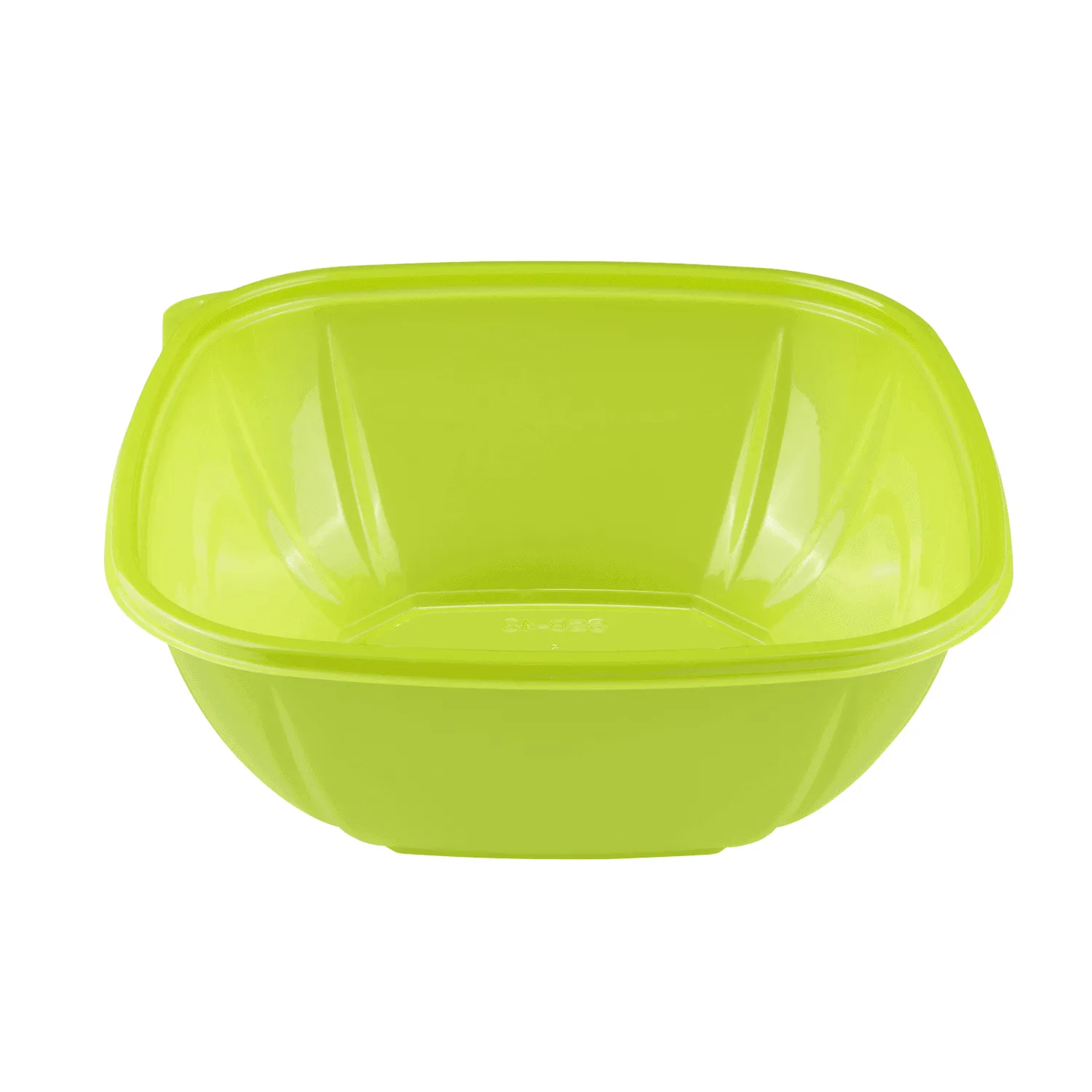 [300 ct] 48 oz Square Disposable Salad Bowl Lids | PET | Green