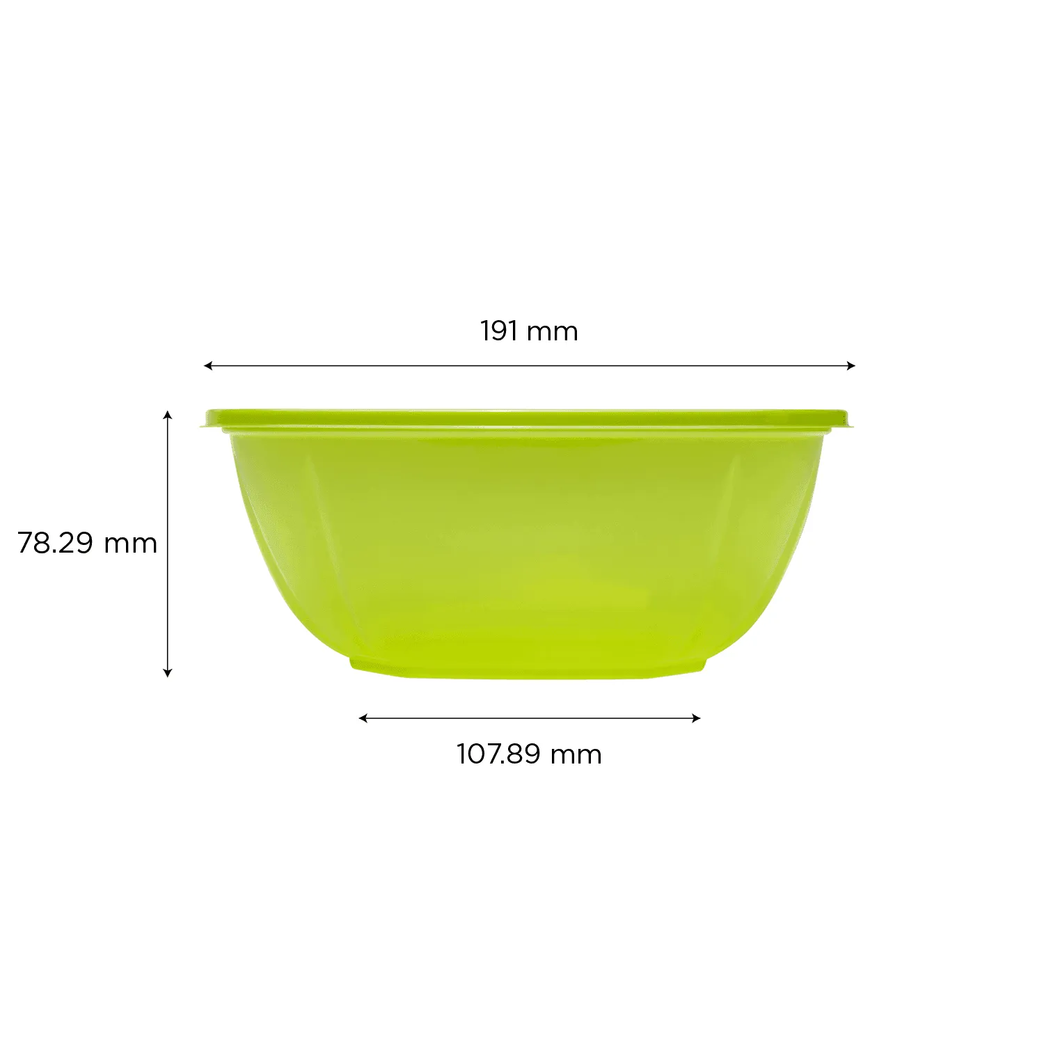 [300 ct] 48 oz Square Disposable Salad Bowl Lids | PET | Green