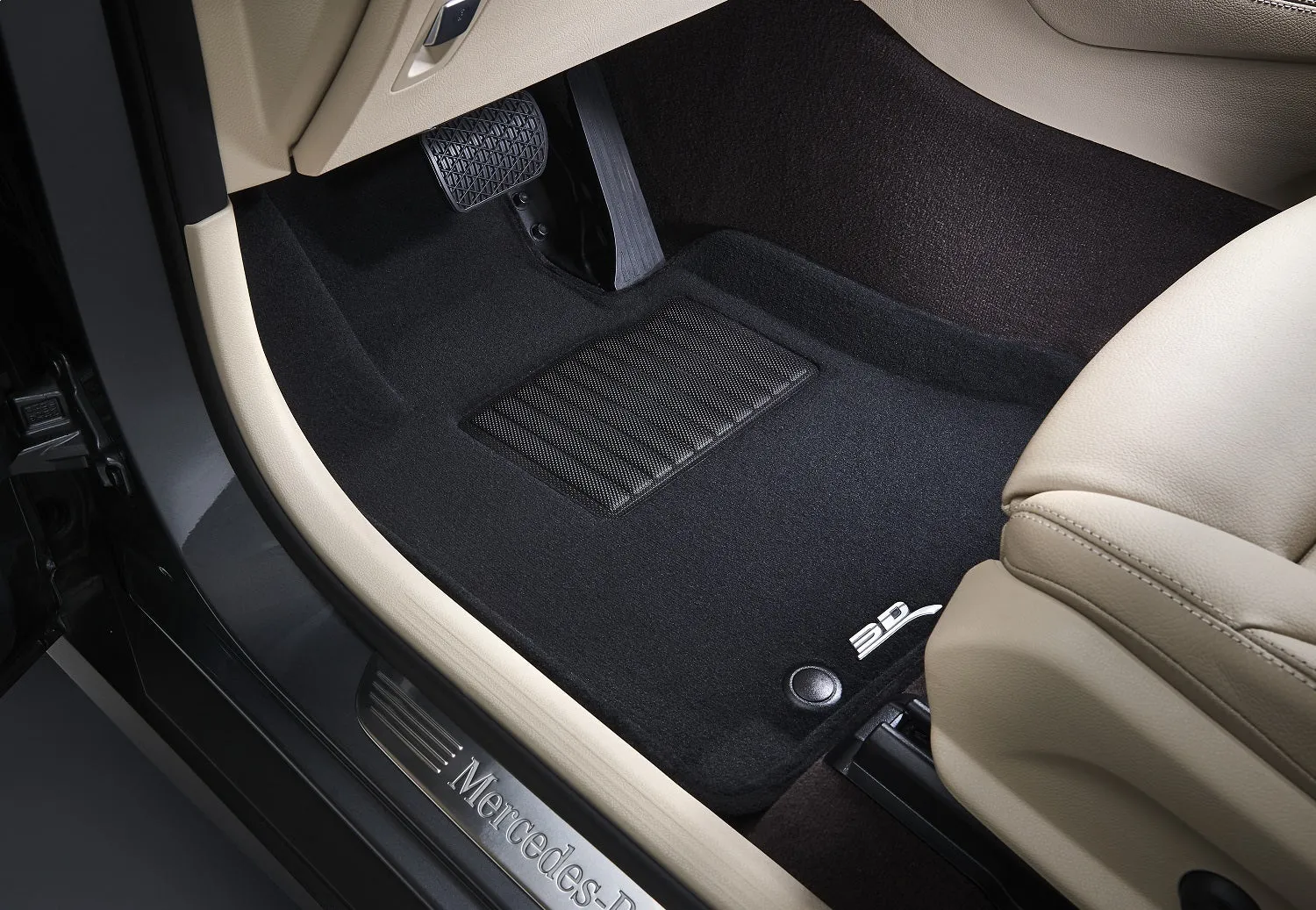 3D MAXpider L1AC00604709 - ELEGANT Floor Mat 4 pc. Front Rear and Third Row Black
