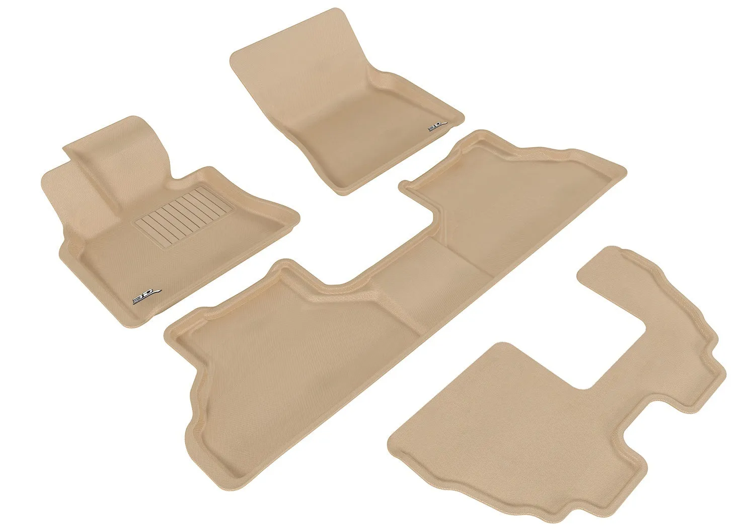 3D MAXpider L1BM05101502 - KAGU Floor Mat Tan 4 pc. Front Rear and Third Row