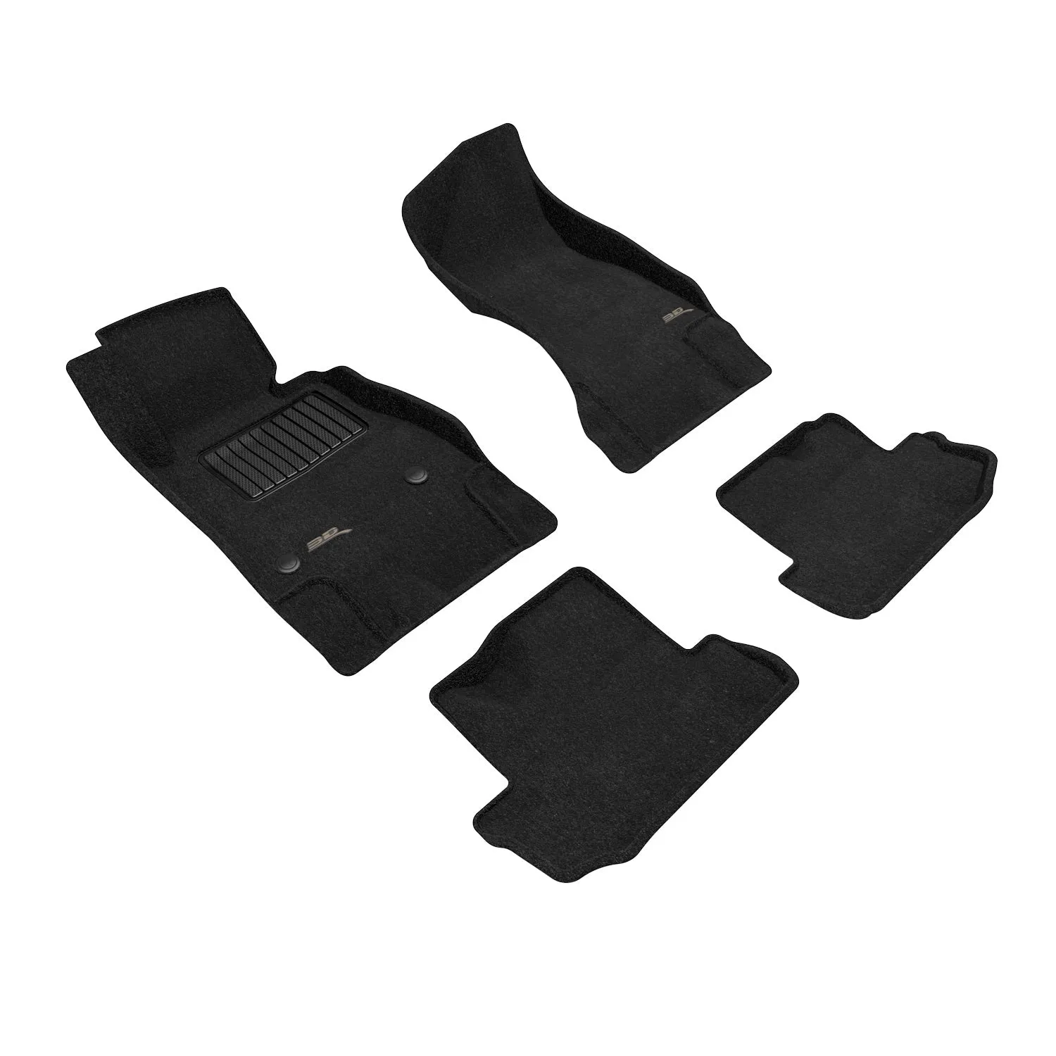 3D MAXpider L1CH06904709 - ELEGANT Floor Mat 4 pc. 1st/2nd Row Front and Rear Black