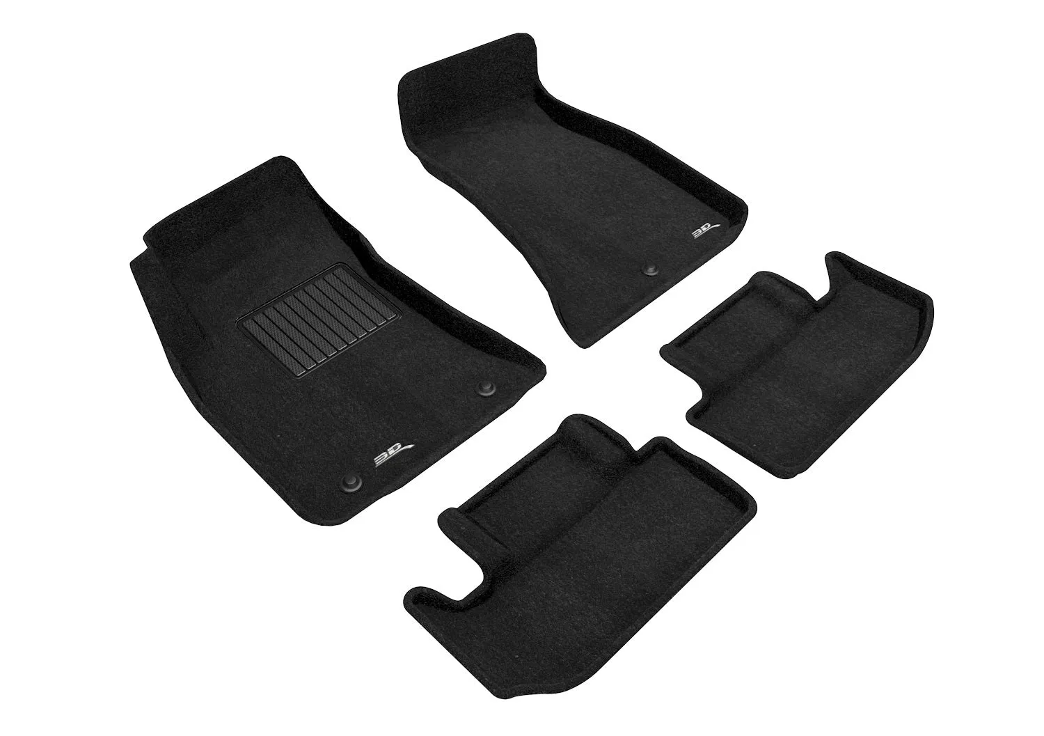 3D MAXpider L1DG02604709 - ELEGANT Floor Mat 4 pc. Front and Rear Black