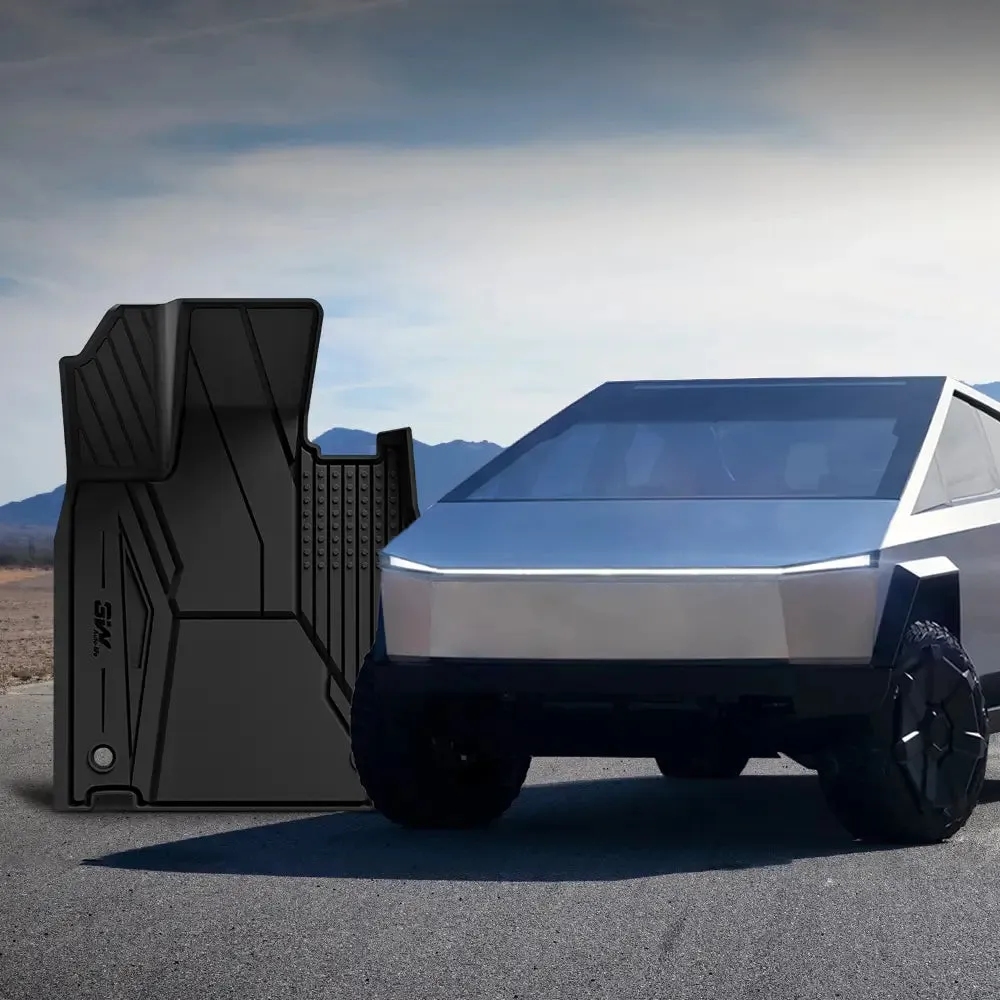 3W Tesla Cybertruck 2023 2024 Custom Floor Mats / Trunk Mats / Bed Mat TPE Material & All-Weather Protection