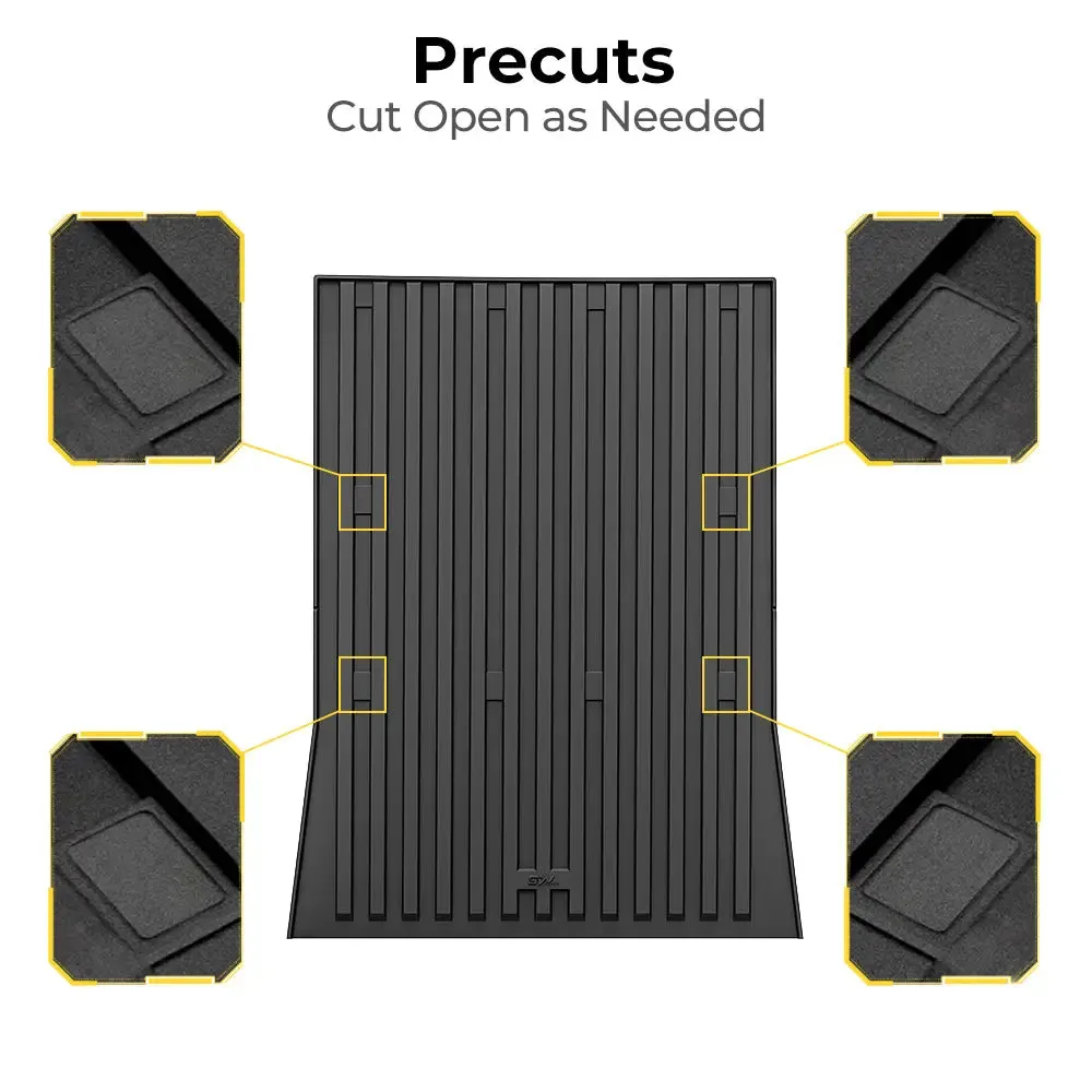 3W Tesla Cybertruck 2023 2024 Custom Floor Mats / Trunk Mats / Bed Mat TPE Material & All-Weather Protection