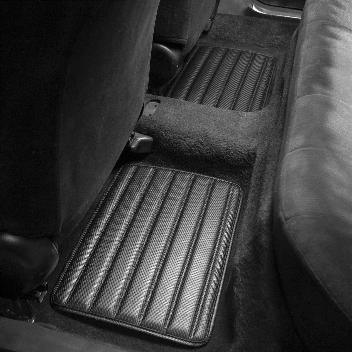 4-Piece Set: Heavy Duty Non-Slip Faux Leather Floor Mats