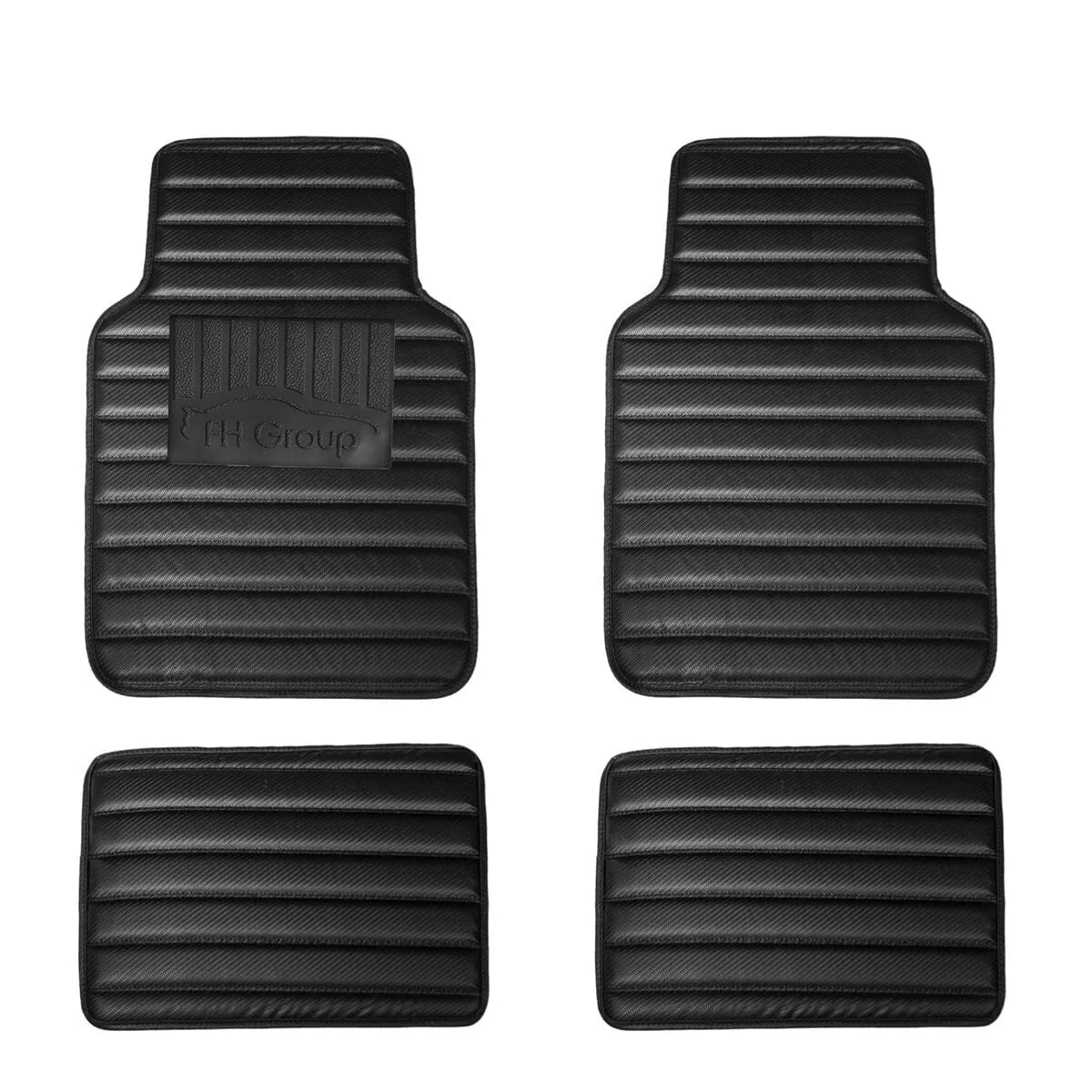 4-Piece Set: Heavy Duty Non-Slip Faux Leather Floor Mats