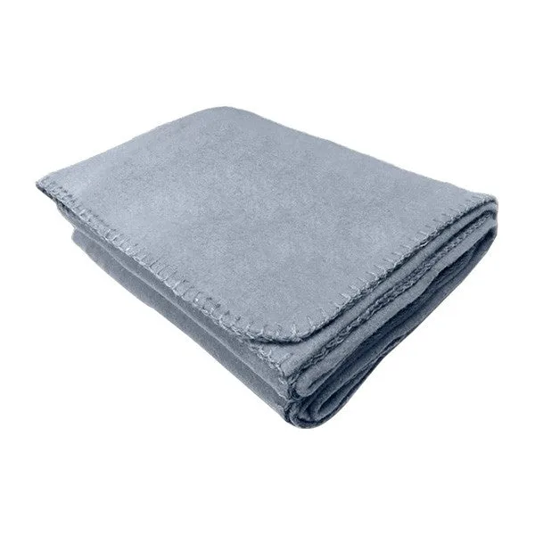50" x 60" Whipstitch Fleece Blanket - Solid Gray (Q225111)