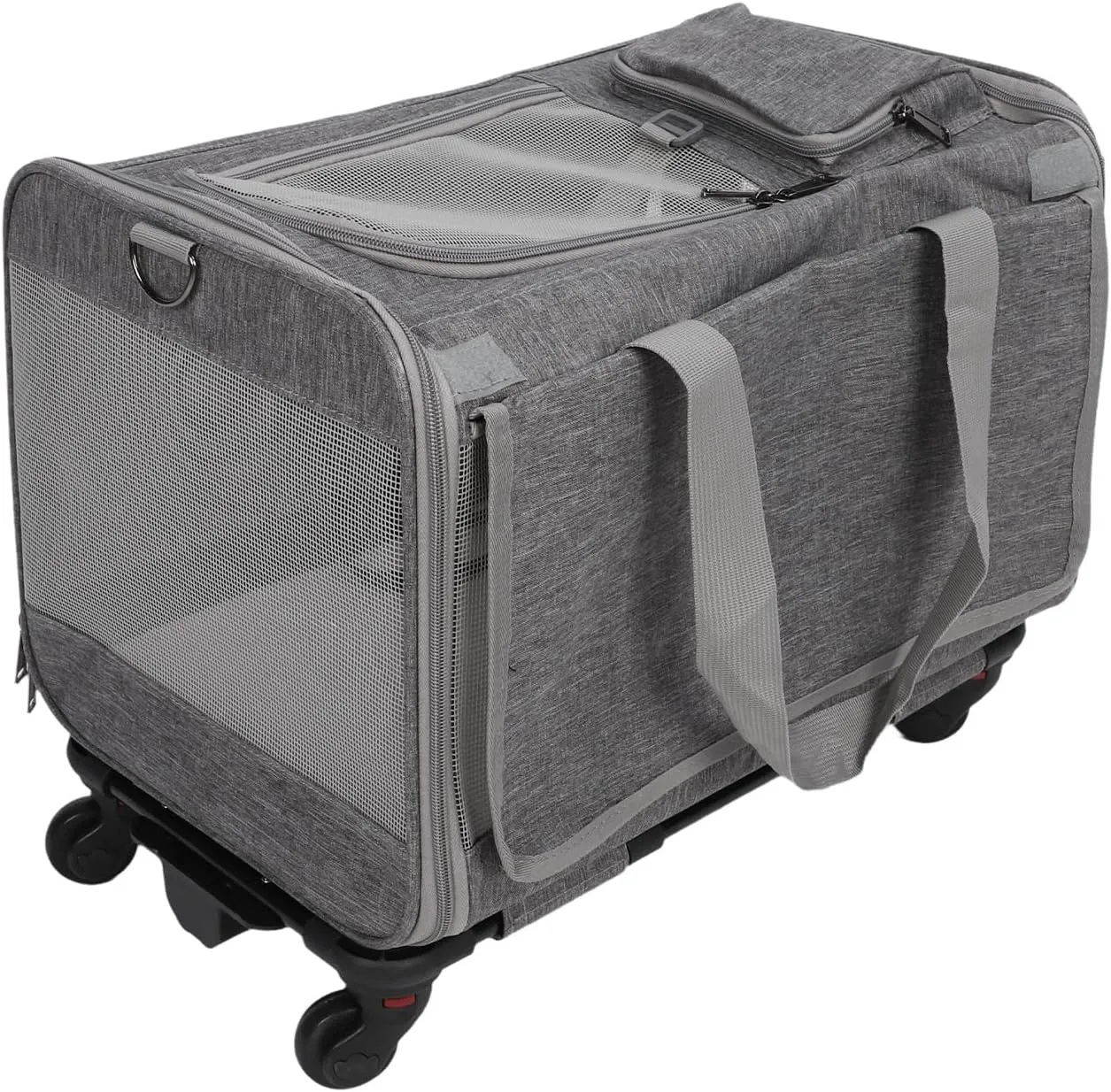 Airline Approved Dog Carrier, Foldable Rolling Pet Carrier for Dogs Cats Animal Travel Bag TSA Approved Pet Carrier in Cabin Pet Carrier with Wheels for Flight Camping Outdoor