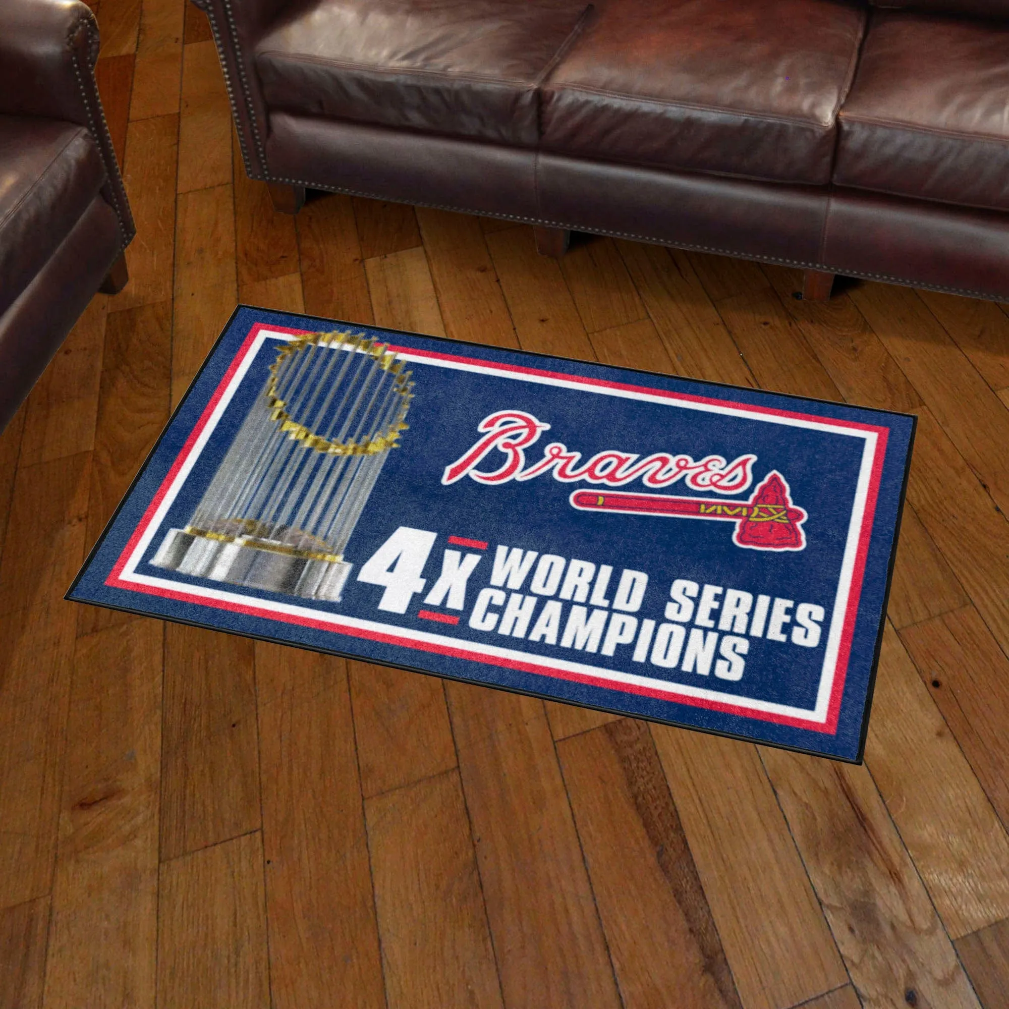 Atlanta Braves Dynasty 3ft. x 5ft. Plush Area Rug