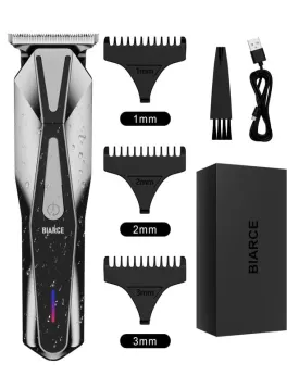 Beard Trimmer for Men,Cordless Beard Trimmers Men Rechargeable,Waterproof Beard Trimmer,Cordless Hair Clipper Electric T-Blade Trimmer Mens Grooming Kit for Mustache Body Face Beard, Gifts for Men