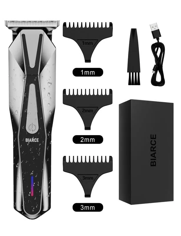 Beard Trimmer for Men,Cordless Beard Trimmers Men Rechargeable,Waterproof Beard Trimmer,Cordless Hair Clipper Electric T-Blade Trimmer Mens Grooming Kit for Mustache Body Face Beard, Gifts for Men