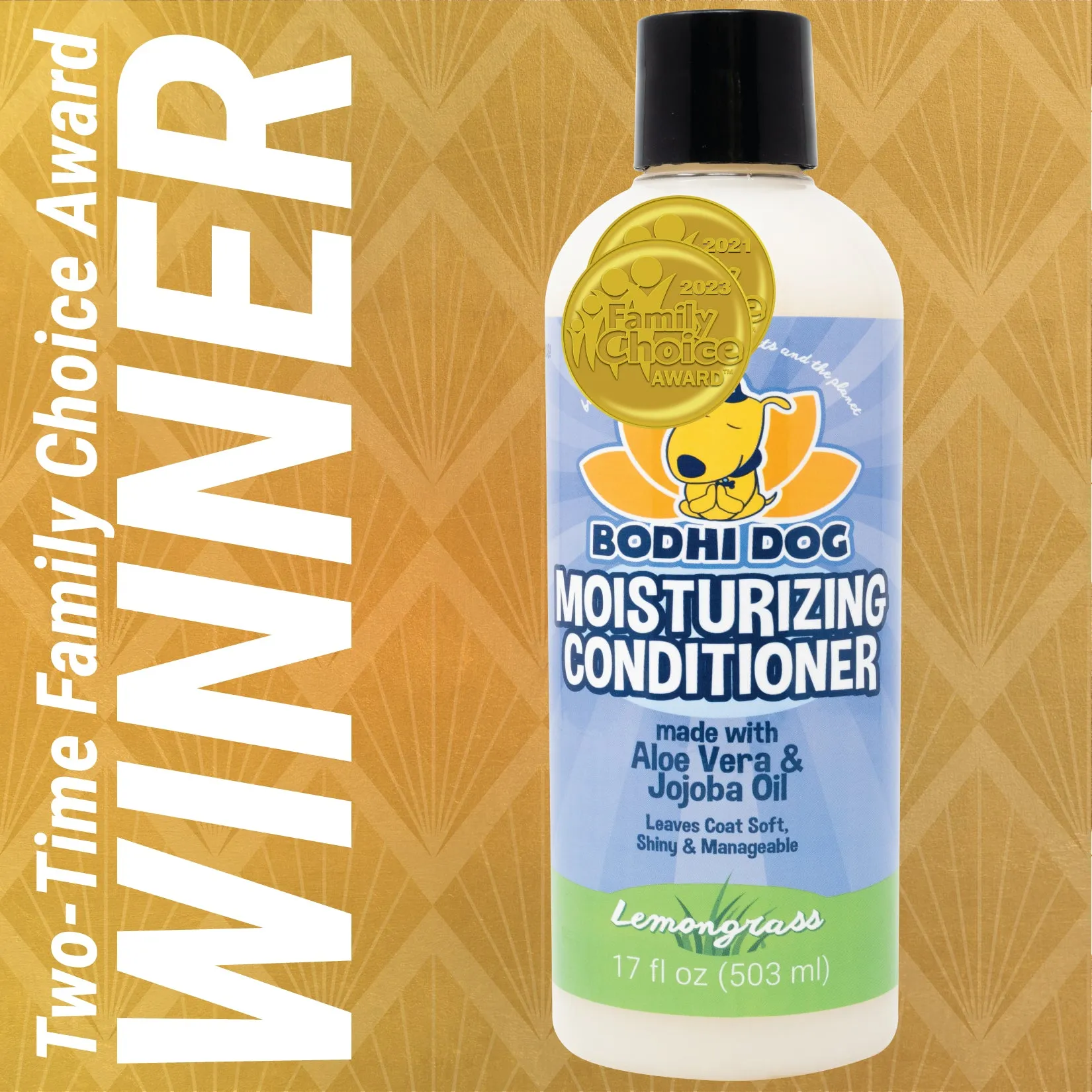 Bodhi Dog Gentle Moisturizing Conditioner | Dog Conditioner | Soothing Plant-Based Formula | Leaves Coat Shiny & Manageable | Made w/Soothing Aloe Vera & Jojoba Oil | Made in USA (Lemongrass)