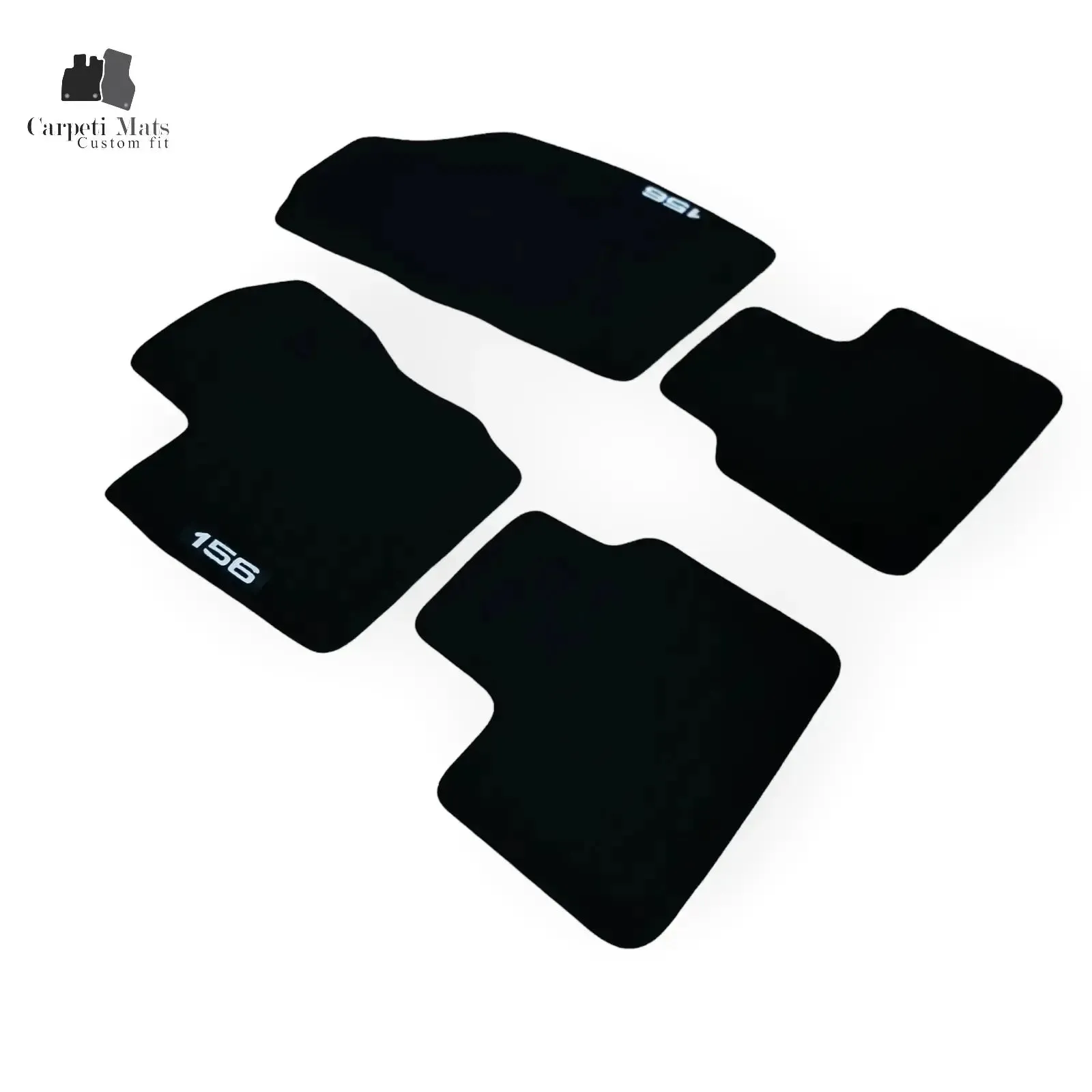 Carpet Car Floor Mats Velour for Alfa Romeo 156 1997-2007  logo