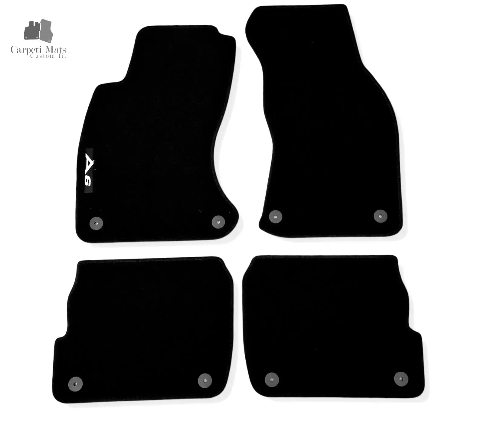 Carpet Car Floor Mats Velour for Audi A6 (C5) 01.1997-01.2005 logo