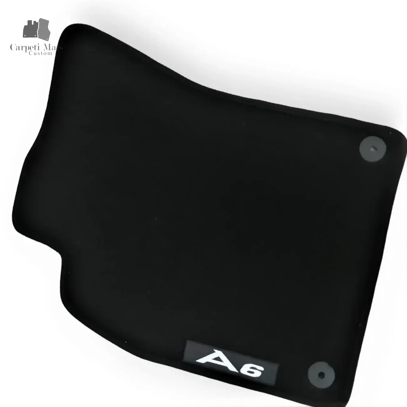 Carpet Car Floor Mats Velour for Audi A6 (C6) 05.2004-08.2011 -distance between fixings on one rear mat 34 cm- logo