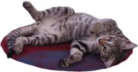 Cat Bed Mat Natural Merino Wool Cozy Large Carpet Pad for Pet Cats Kitty Small Dog House Warm Organic Sheep Wool Scratch Floor Mats Rug Bedding (Aqua Red, Large)