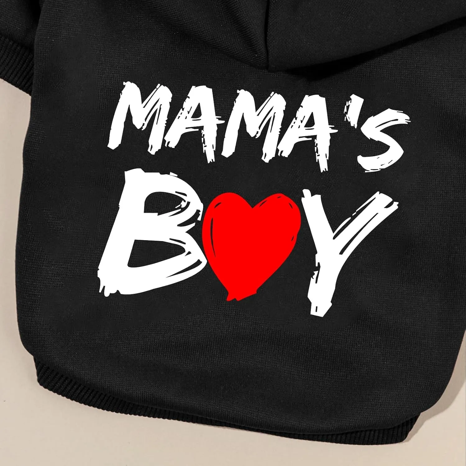 Cat Hoodies for Cats Pet Puppy Clothes Dog Hoodie Mama'Boy Printed Hooded Sweatshirt for Small Medium Size Dogs(Black,M)