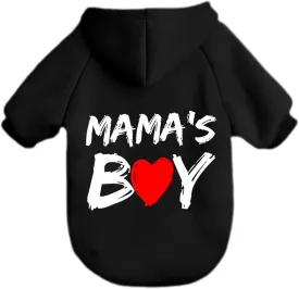 Cat Hoodies for Cats Pet Puppy Clothes Dog Hoodie Mama'Boy Printed Hooded Sweatshirt for Small Medium Size Dogs(Black,M)