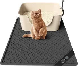 Cat Litter Mat 28"x20"  Large Silicone Litter Trapping Mat, Waterproof, Non-Slip, Easy to Clean, Soft & Durable Floor Mat for Cats & Pets