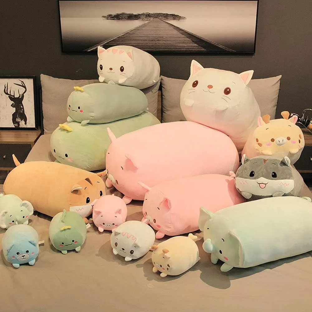 Cat Plush Hugging Pillow, Soft Kitten Cat Stuffed Animal Toy Body Pillow 33.5"