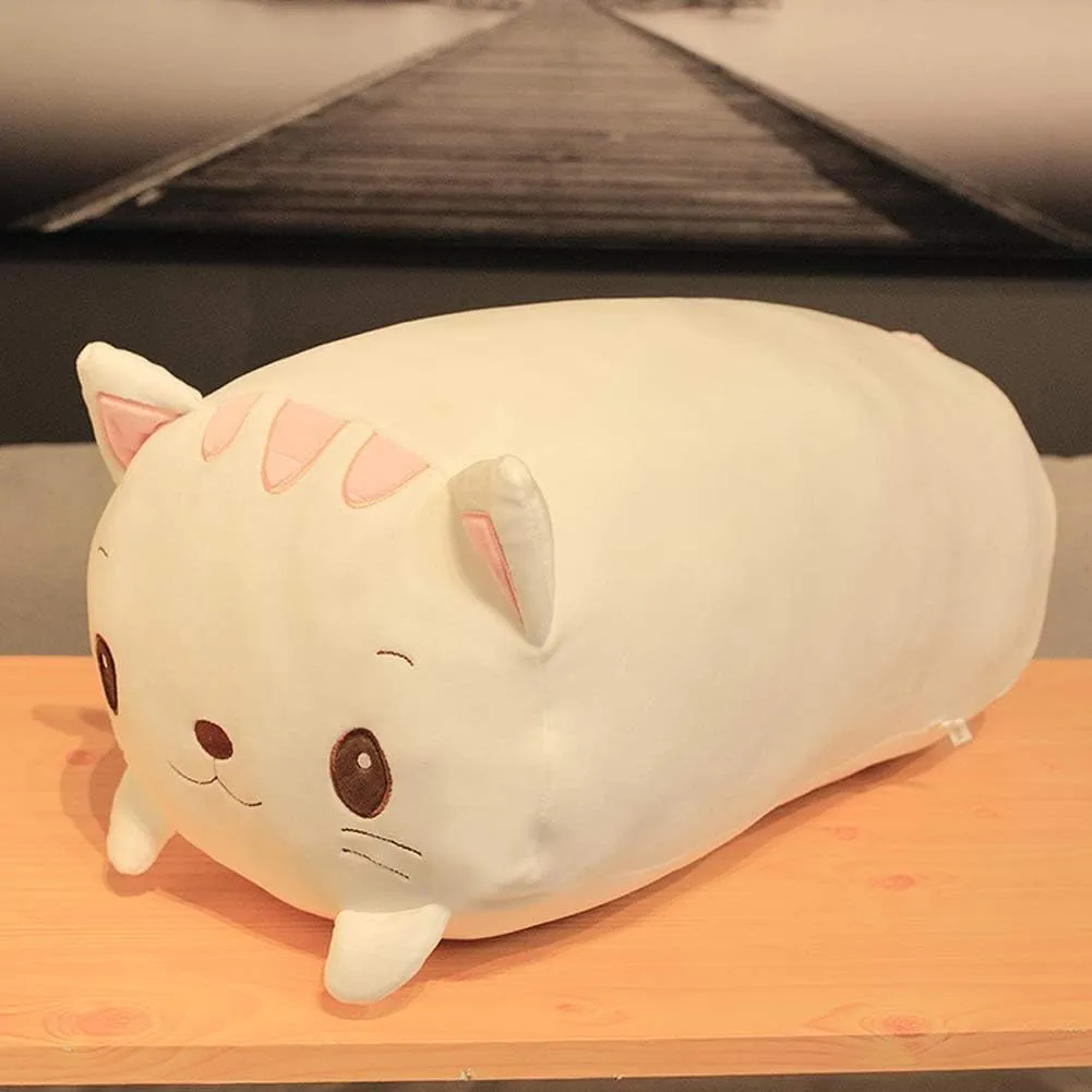 Cat Plush Hugging Pillow, Soft Kitten Cat Stuffed Animal Toy Body Pillow 33.5"