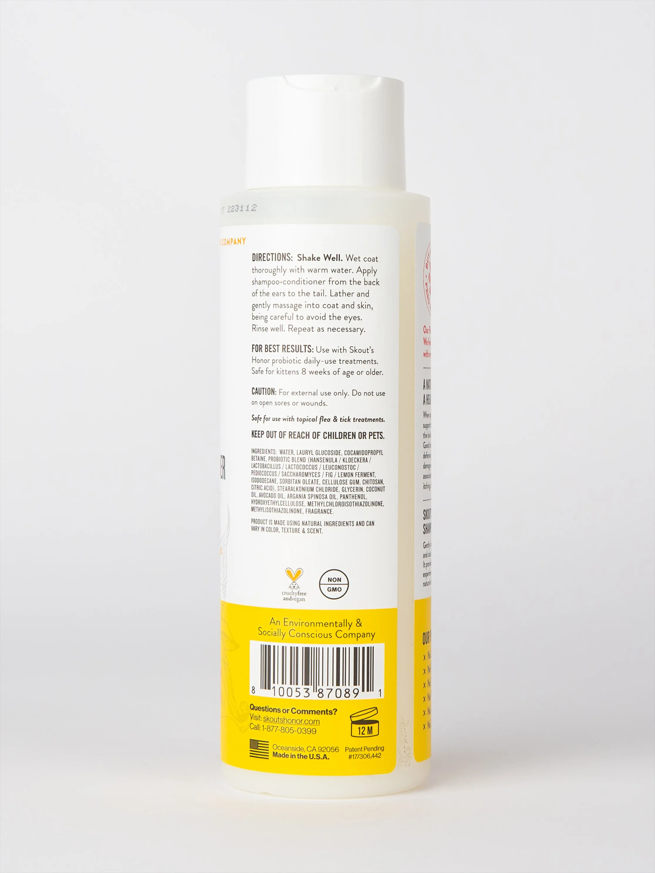 Cat Probiotic Shampoo   Conditioner Honeysuckle