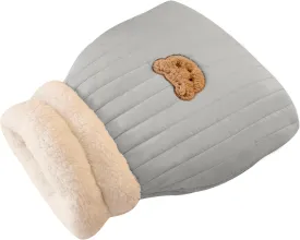 Cat Sleeping Bag, 2025 New Cat Winter Sleeping Bag Bed Soft Plush Cat Cave, 360 Warm Semienclosed Self-Warming Cat Bed Cave for Indoor Cats (Blue, Medium)