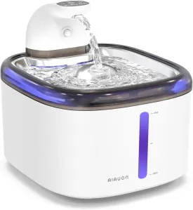 Cat Water Fountain Ultra Quiet - 118oz/3.5L Cordless Automatic Water Dispenser for Cats, Stainless Steel Water Bowl for Pets no Spilling, Cat Feeding & Watering Supplies with 5 Filters