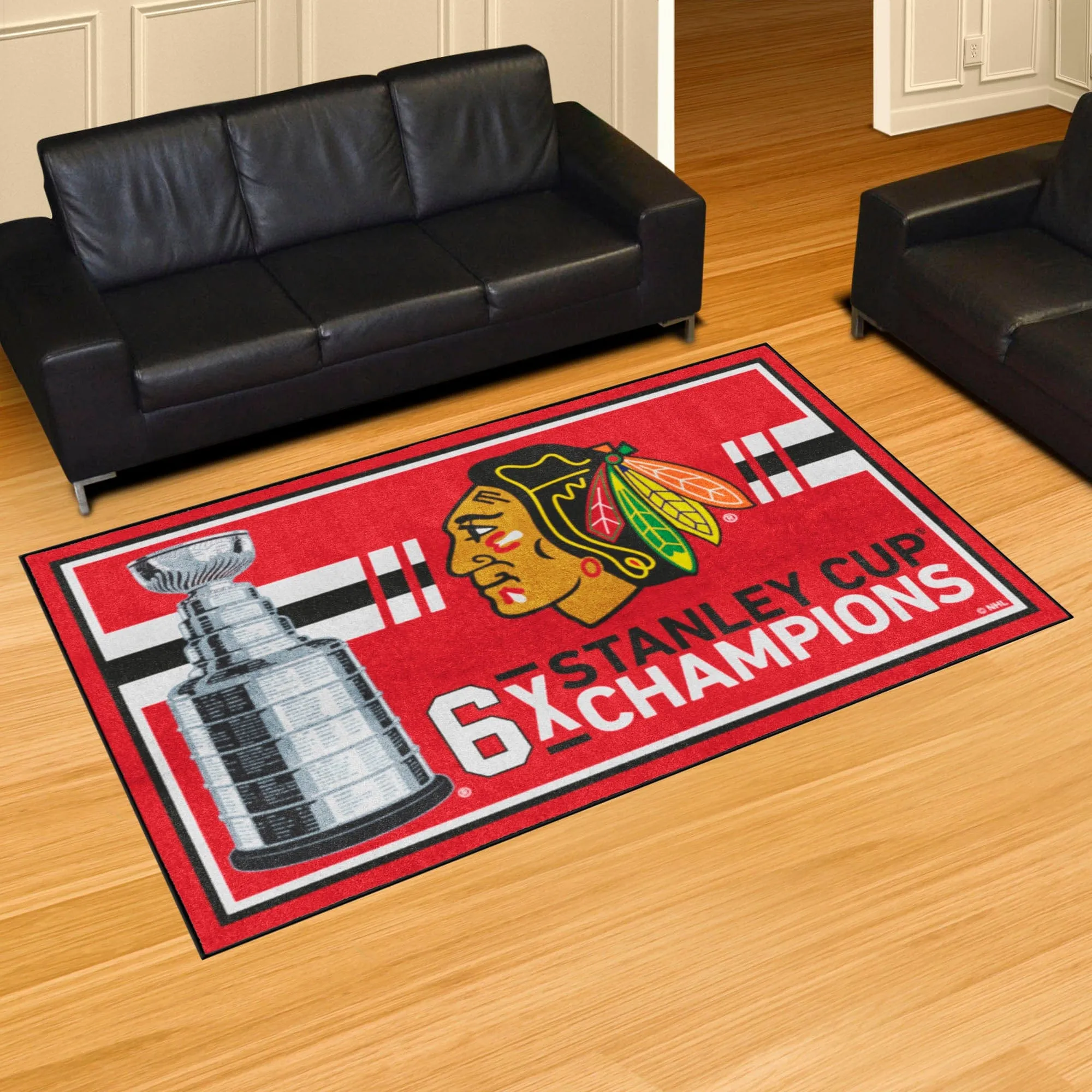 Chicago Blackhawks Dynasty 5ft. x 8ft. Plush Area Rug