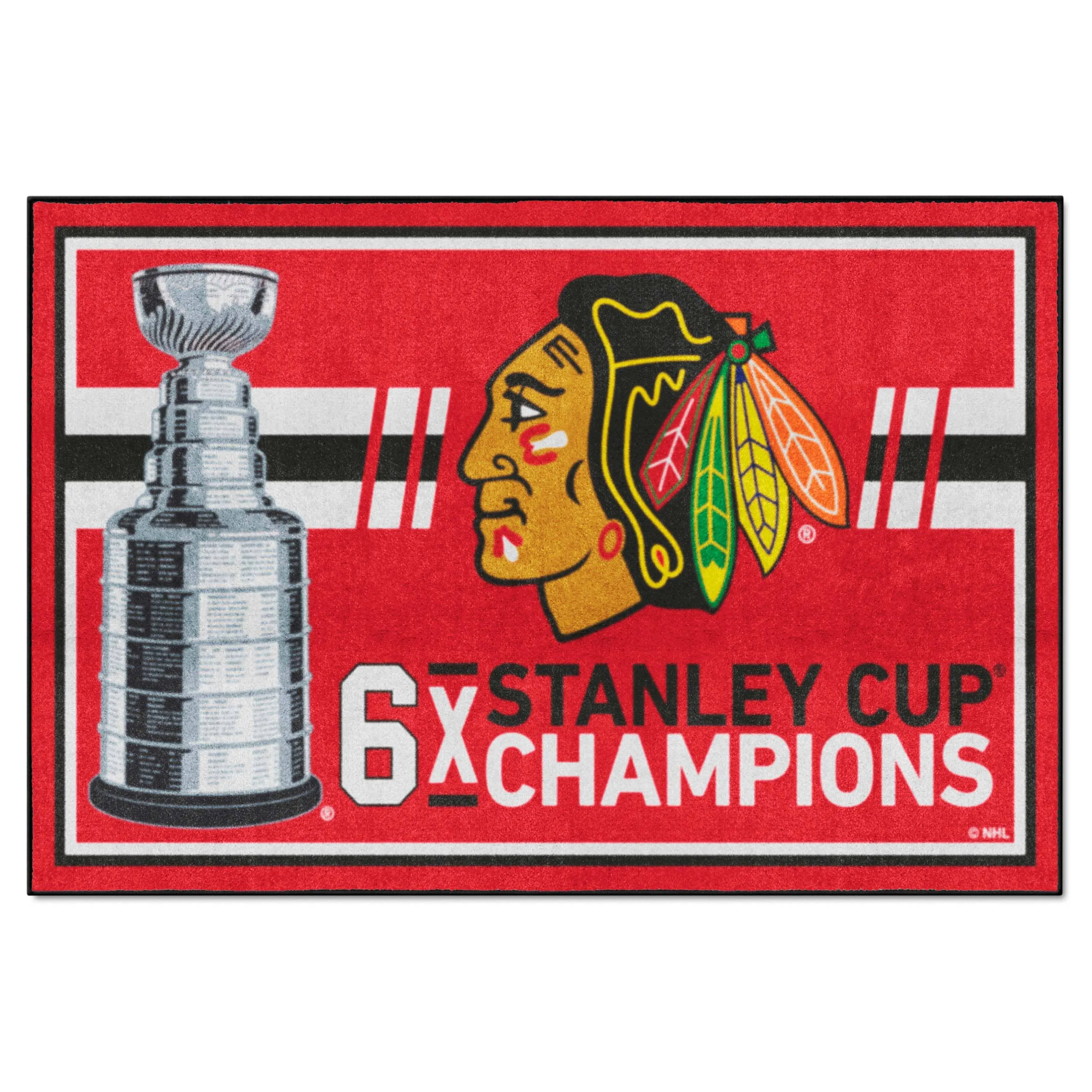 Chicago Blackhawks Dynasty 5ft. x 8ft. Plush Area Rug