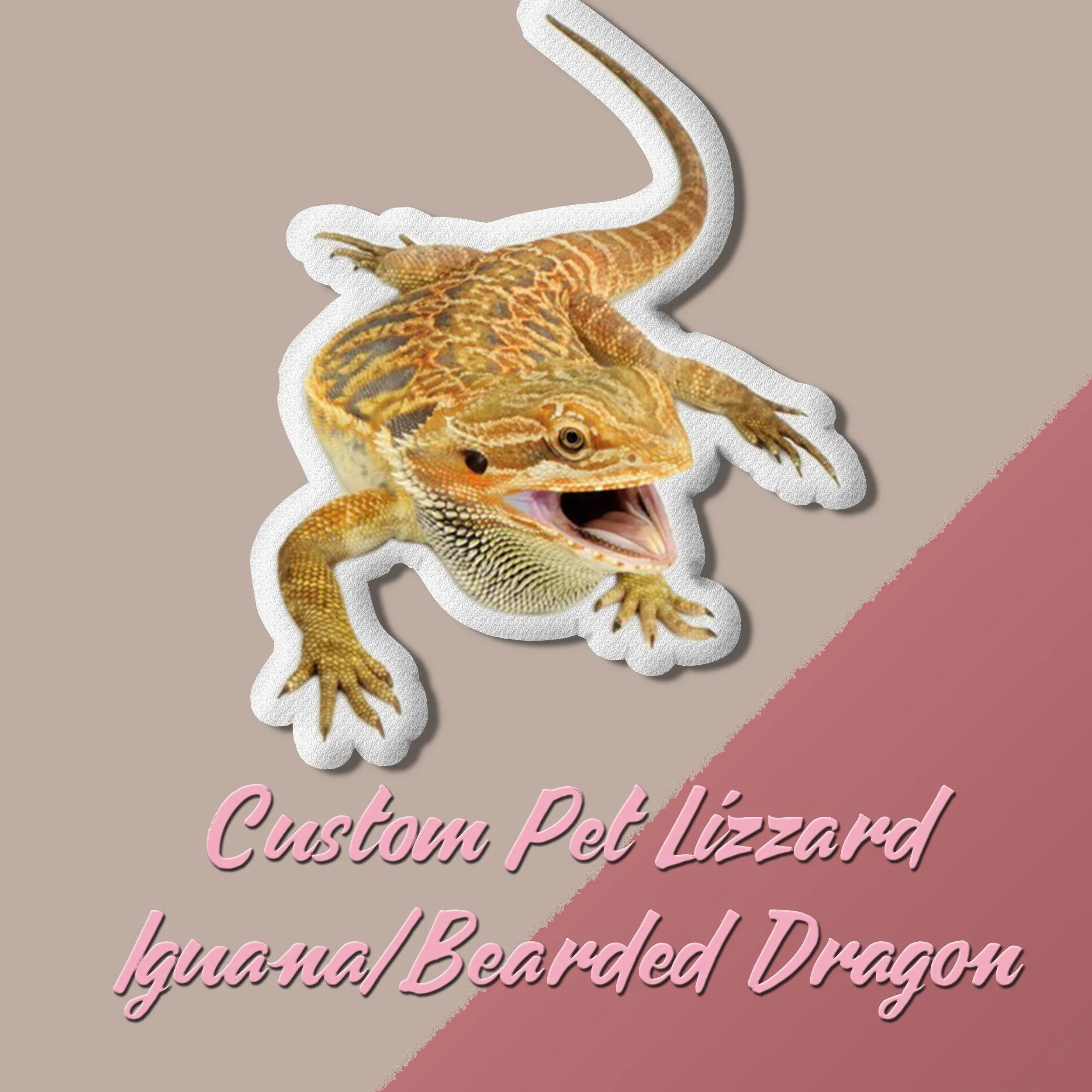 Custom Lizard Pet Pillow | Bearded Dragon Pillow Gift