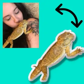 Custom Lizard Pet Pillow | Bearded Dragon Pillow Gift