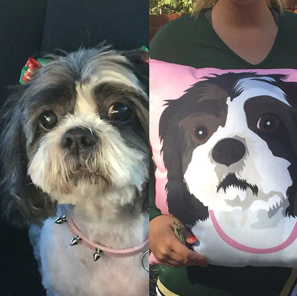 Custom Pet Couch Pillow With Cover