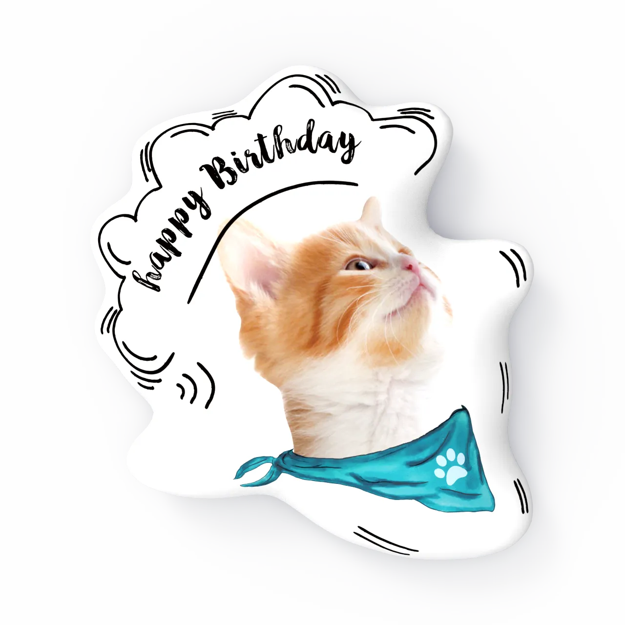 Custom Pet Face Pillow, Head Shaped Pillow From Photos