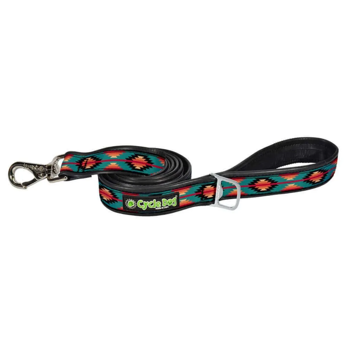 Cycle Dog Teal & Fuchsia Campfire Blanket Dog Leash 6'