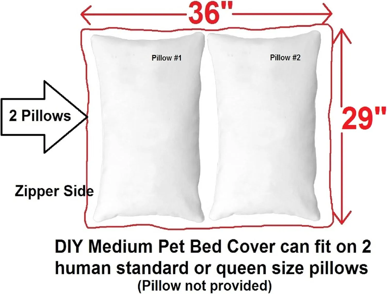 Do It Yourself DIY Pet Bed Pillow Duvet Oxford Cover   Waterproof Internal case for Dog/Cat at Medium 36"X29" After Dark Color - Covers only