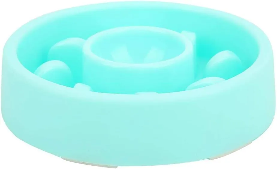 Dog Slow Feeder Bowl, Anti-Choking Pet Slower Food Feeding Dishes Interactive Bloat Stop Dog Bowls Preventing Choking Design Dogs Cats Bowl(Emerald Green)