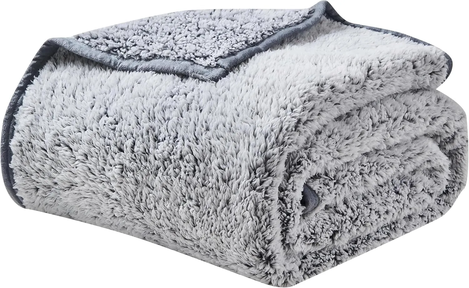 EMME Fleece Throw Blankets Soft Sherpa Plush Blankets for Couch Cozy Bed Blanket(Grey, 50"x60")