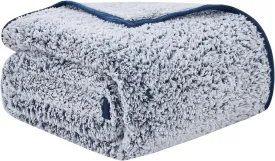 EMME Fleece Throw Blankets Soft Sherpa Plush Blankets for Couch Cozy Bed Blanket(Navy, 50"x60")