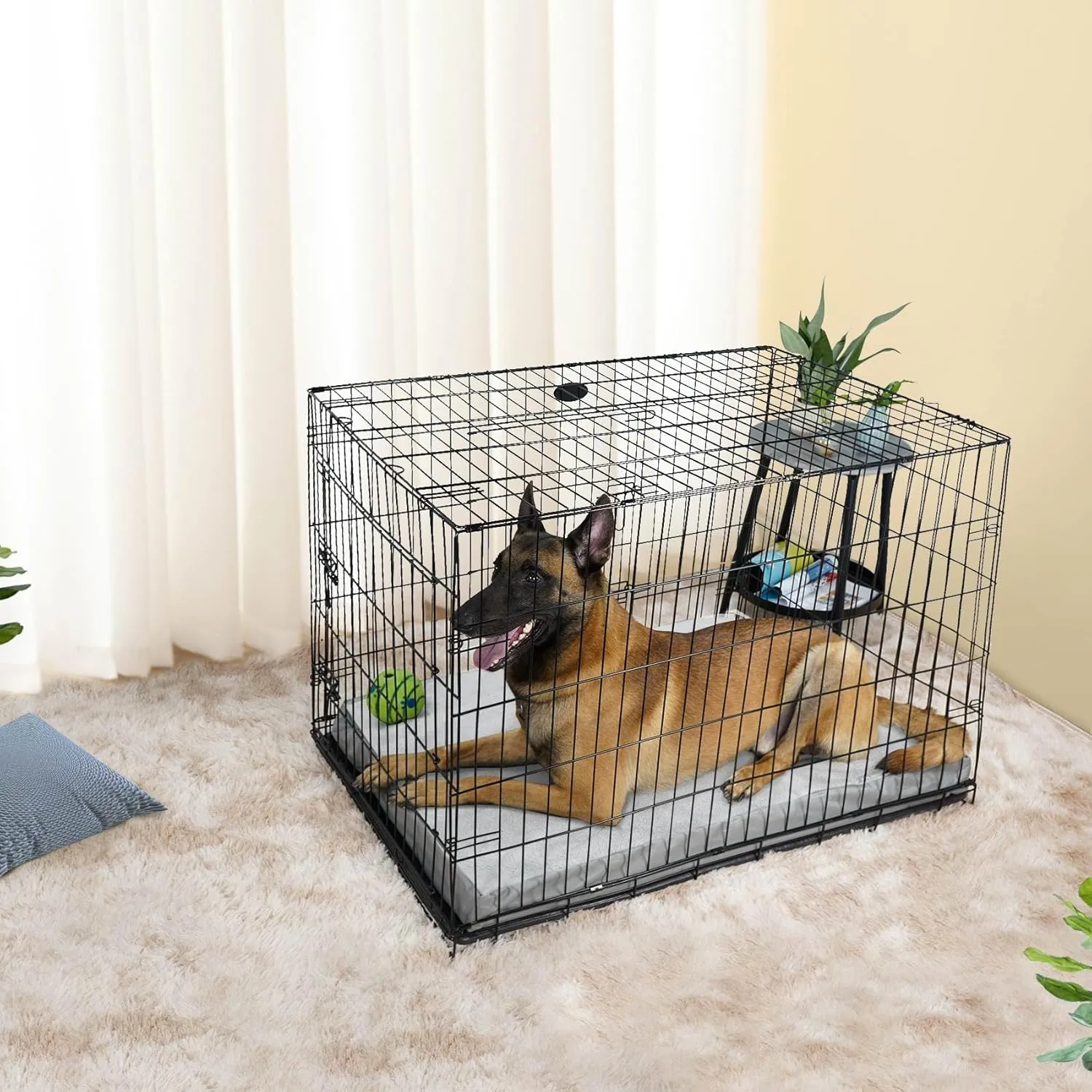 Explore Land Waterproof Dog Bed Cover Machine Washable Fluffy Dog Bed Replacement Cover, 44Lx32Wx4H inch, Gray