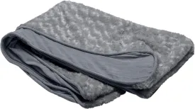 Furhaven Replacement Dog Bed Cover Ultra Plush Faux Fur & Suede Contour Luxe Lounger, Machine Washable - Gray, Jumbo Plus (XX-Large)