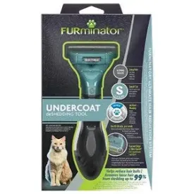 FURminator Undercoat De-Shedding Grooming Tool for Small Cats with Long Hair