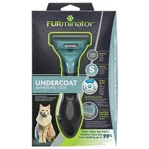 FURminator Undercoat De-Shedding Grooming Tool for Small Cats with Long Hair