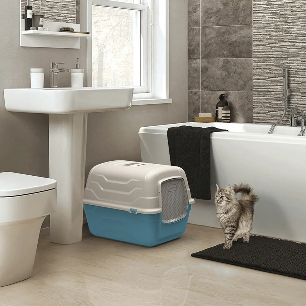 Georplast Roto-Toilet Cat Litter Box Blue