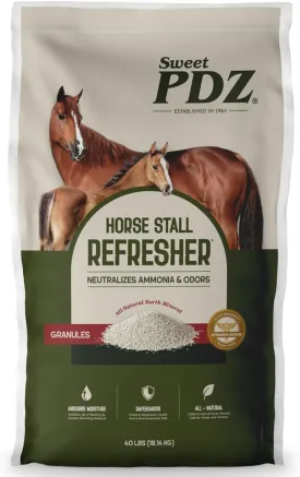 Horse Stall Refresher Granules, Stall Refresher Odor Eliminator (40 lbs)