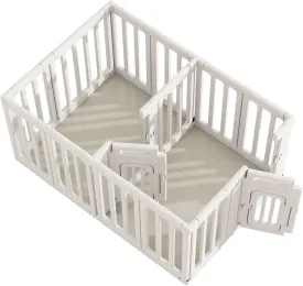 Indoor Portable Playpen, Heavy Duty Open Cage, Vented White Safe, Easy to Assemble, Suitable for Most Pets Indoor/Outdoor (166 * 63cm)