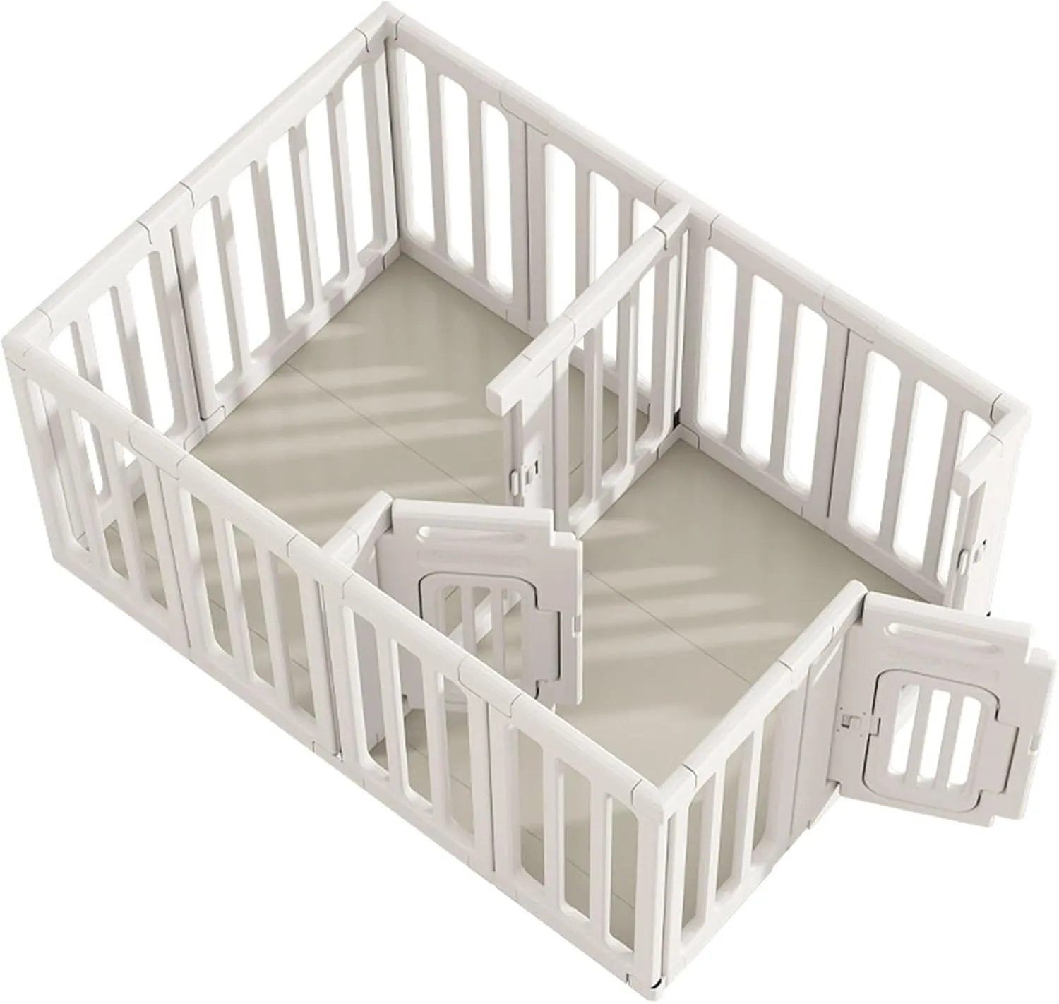Indoor Portable Playpen, Heavy Duty Open Cage, Vented White Safe, Easy to Assemble, Suitable for Most Pets Indoor/Outdoor (166 * 63cm)