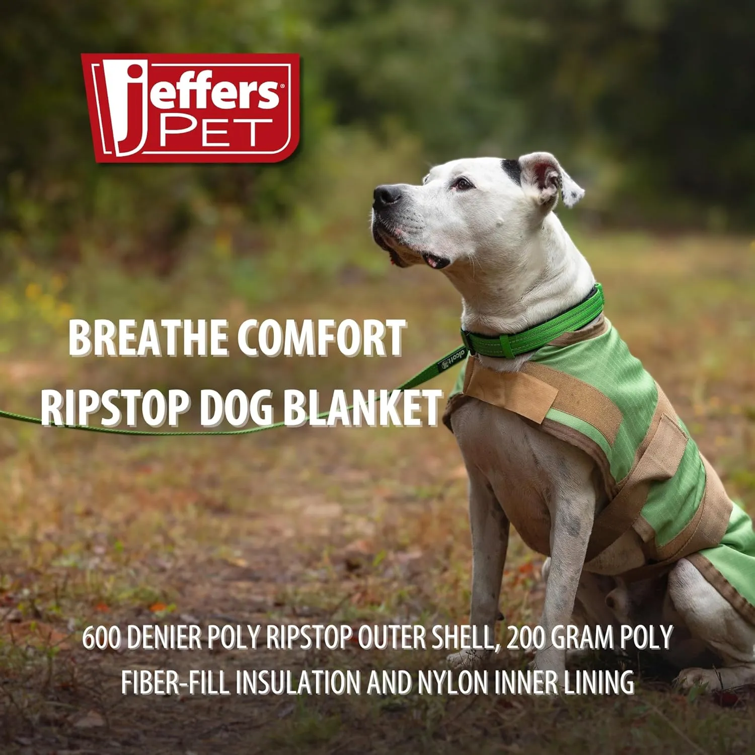 Jeffers Breathe Comfort Ripstop Dog Blanket, Apricot Tan Natural, 20" Medium - Waterproof, Windproof, Breathable, Durable - Ideal for Outdoor, Indoor, Travel - Machine Washable Insulation